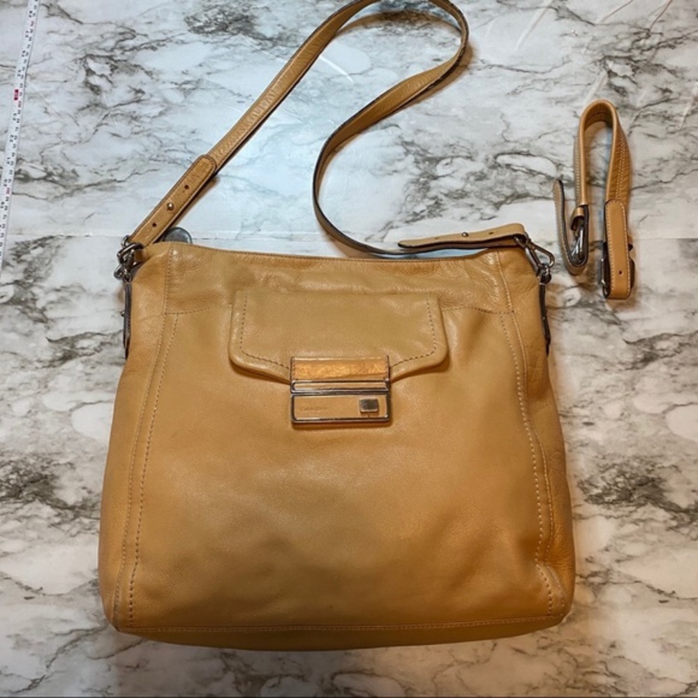 Calvin Klein tan crossbody bag vintage
